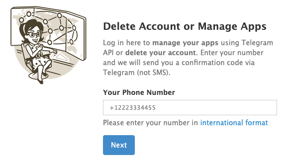 Are you sure you want to delete Telegram?