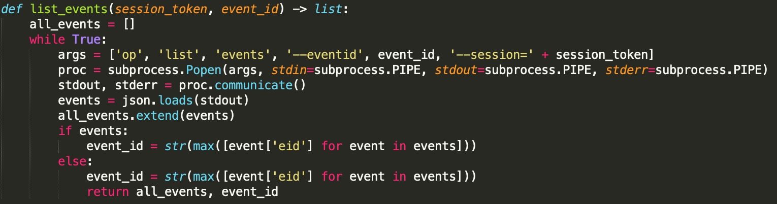 Event ID code.