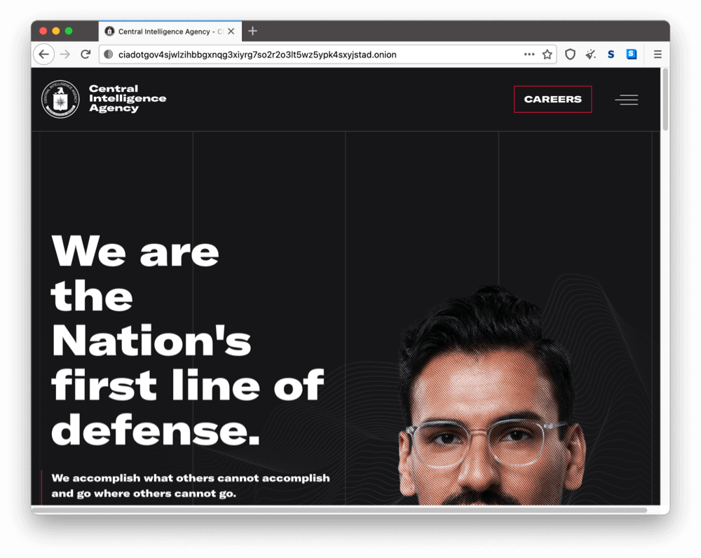 CIA's onion site on the dark web