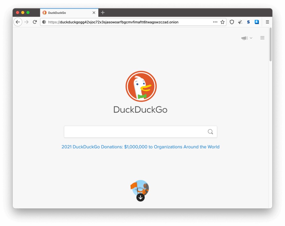 DuckDuckGo is one of the best onion search engines for privacy.