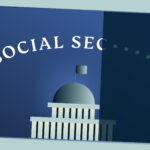 Social Security card in the shadows.