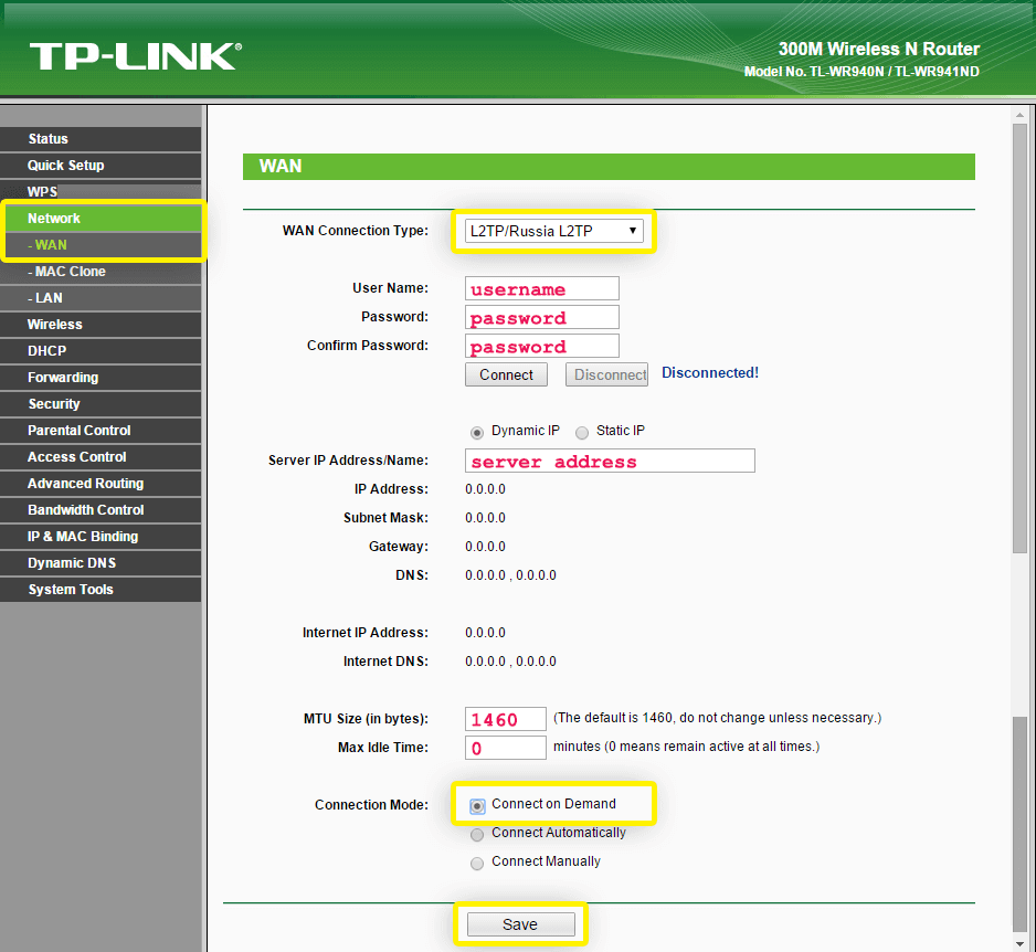 tp link router vpn settings for android