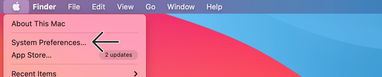 Click “System Preferences...”