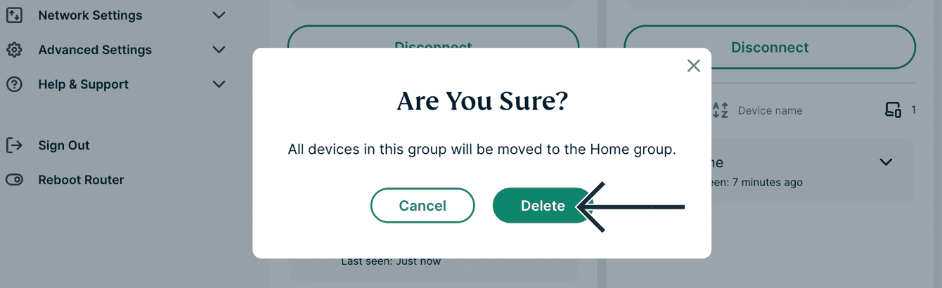 Select “Delete.”