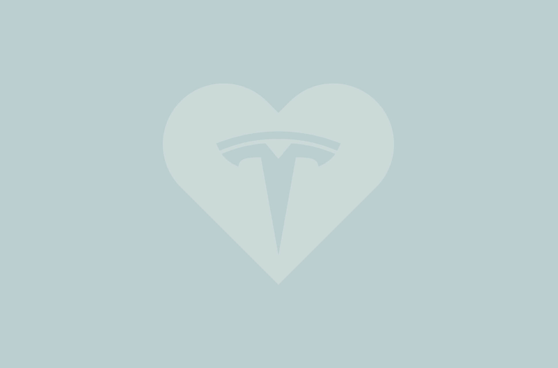 Tesla logo on a heart.