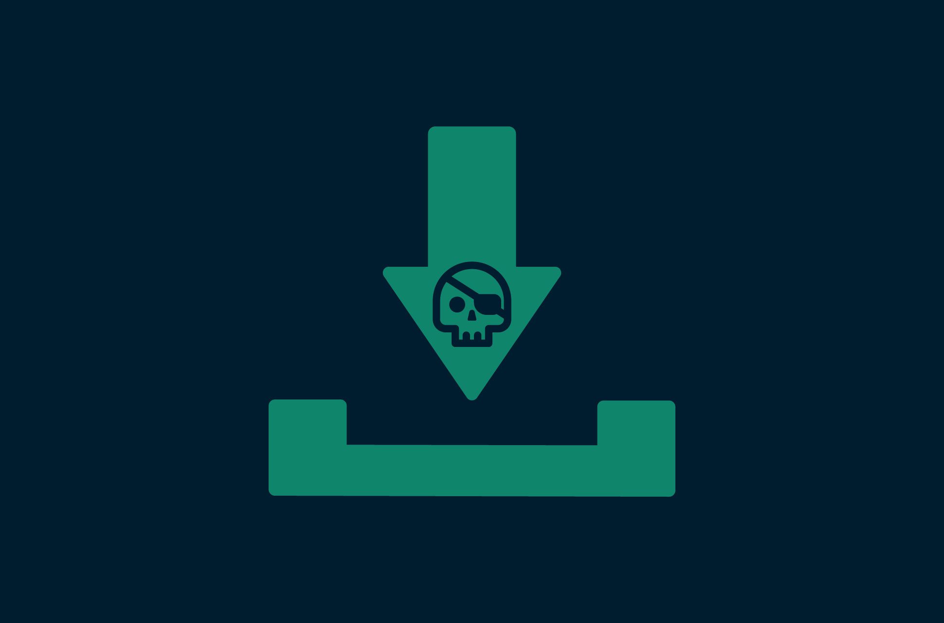 Download symbol with a skull wearing an eye patch.