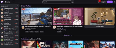 WhatTwitch's homepage looks like.