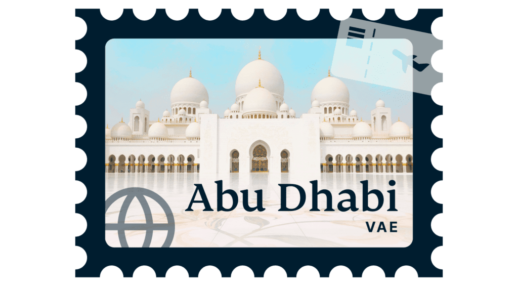 Abu Dhabi, dargestellt auf einer Briefmarke