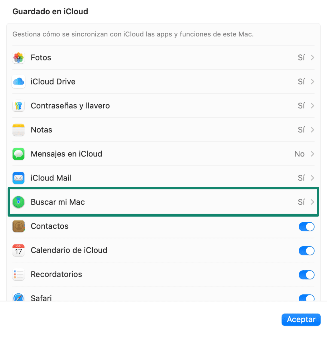 Click Find My Mac Es