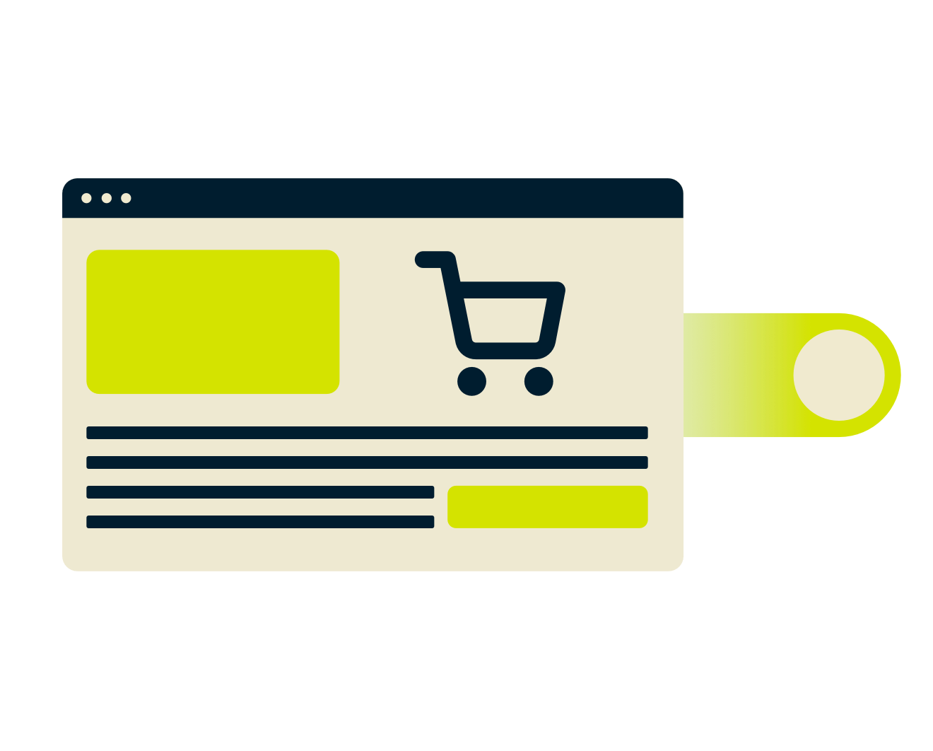 Finestra del browser per lo shopping.