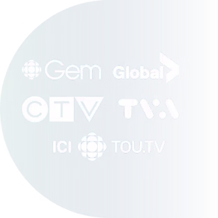 Stream Canadian TV channels securely with ExpressVPN. Canadian TV logos.