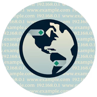 Globo mostrando a América com DNS e URLs de sites em segundo plano.