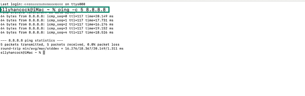 How to ping an IP address