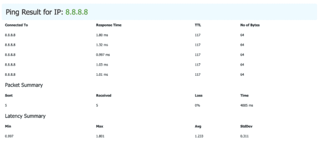 How to ping an IP address