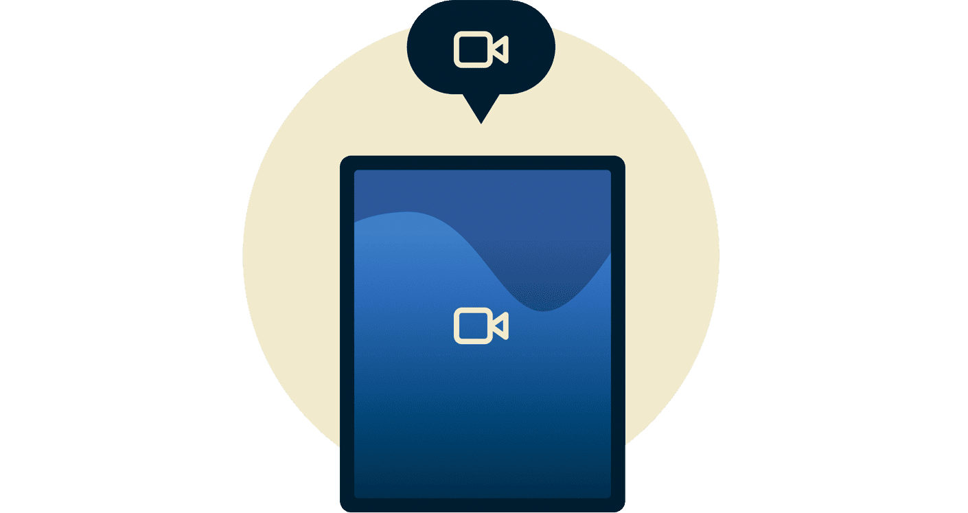 videoikon på en iPad-enhed