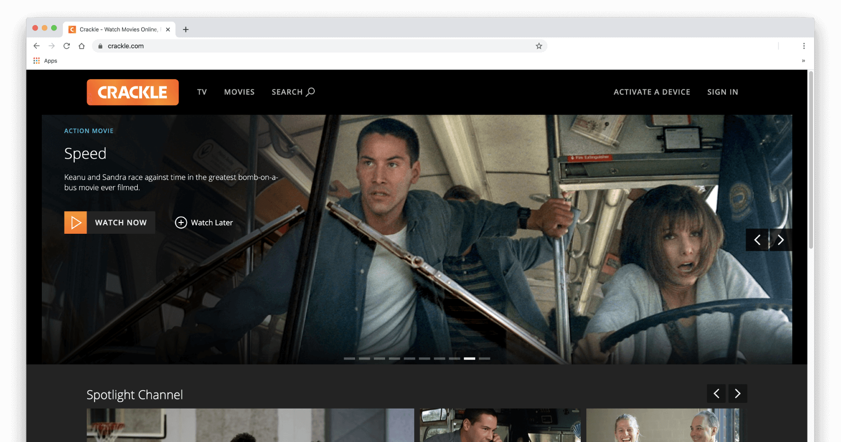 Crackle på en computerskærm.