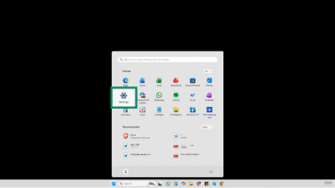 Screenshot of settings option in Windows 11 (2)