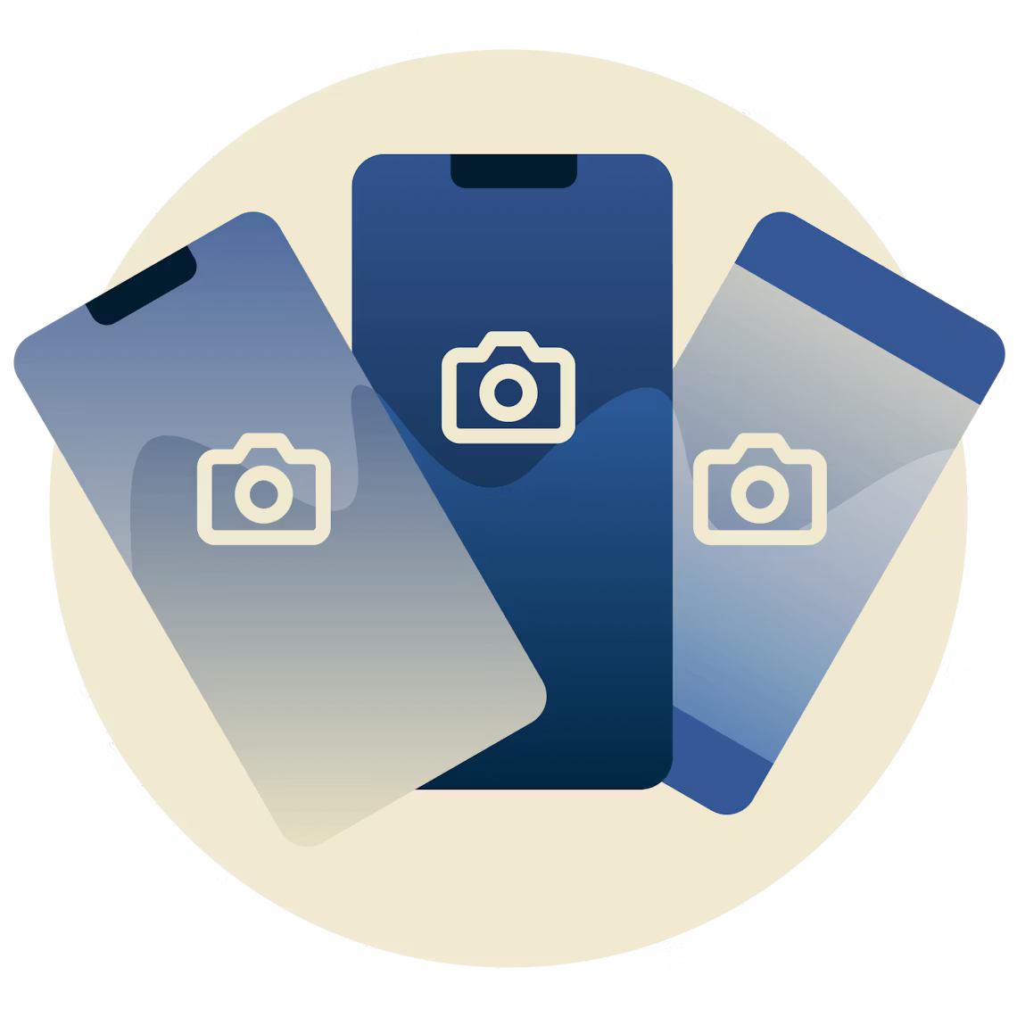 Логотип Instagram на экранах мобильных устройств.