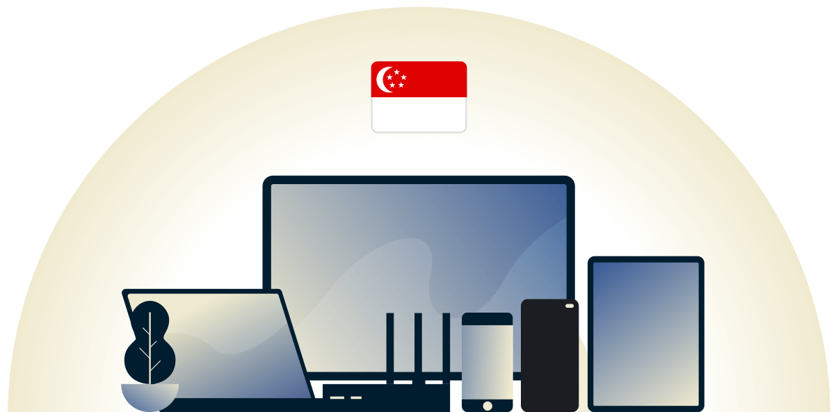 Singapore VPN protecting a variety of devices.