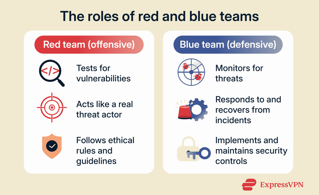 Blue team vs. red team: Key differences in cybersecurity