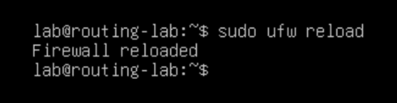 Command to reload Linux ufw.