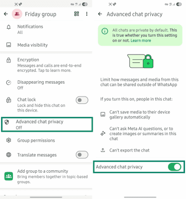 How to remove Meta AI from WhatsApp group conversations.