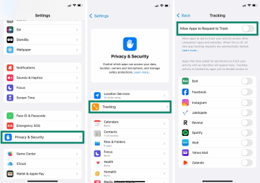 Turn off "Allow Apps to Report to Track" on iOS.