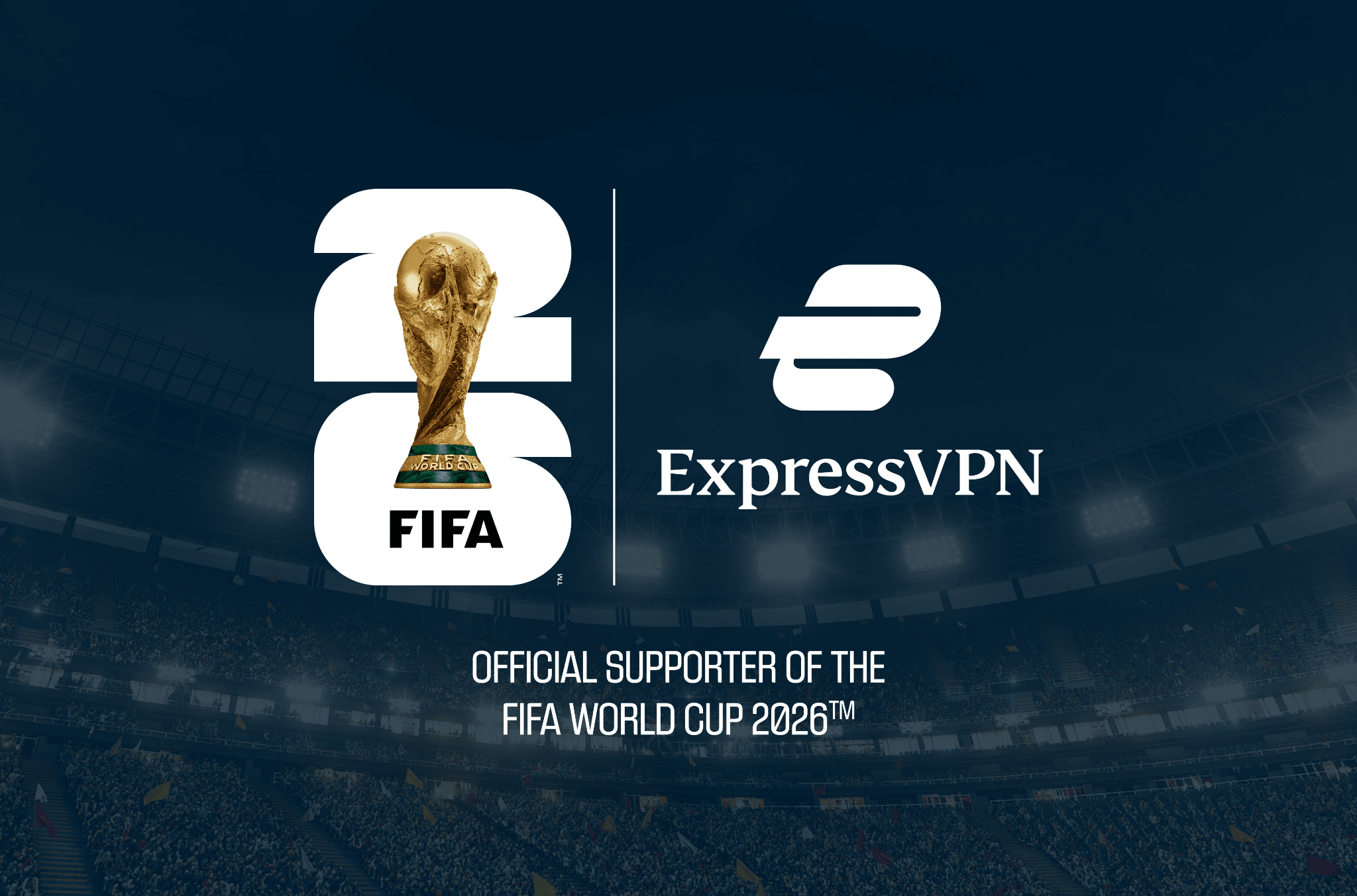ExpressVPN FIFA World Cup 2026™ Official Support co-branded logo