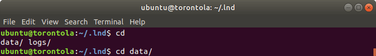 A screenshot of the command line.
