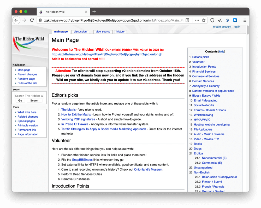 The Hidden Wiki est le meilleur site d
