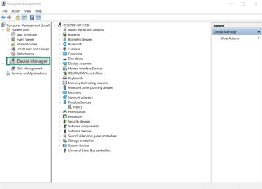 Device Manager on Windows.