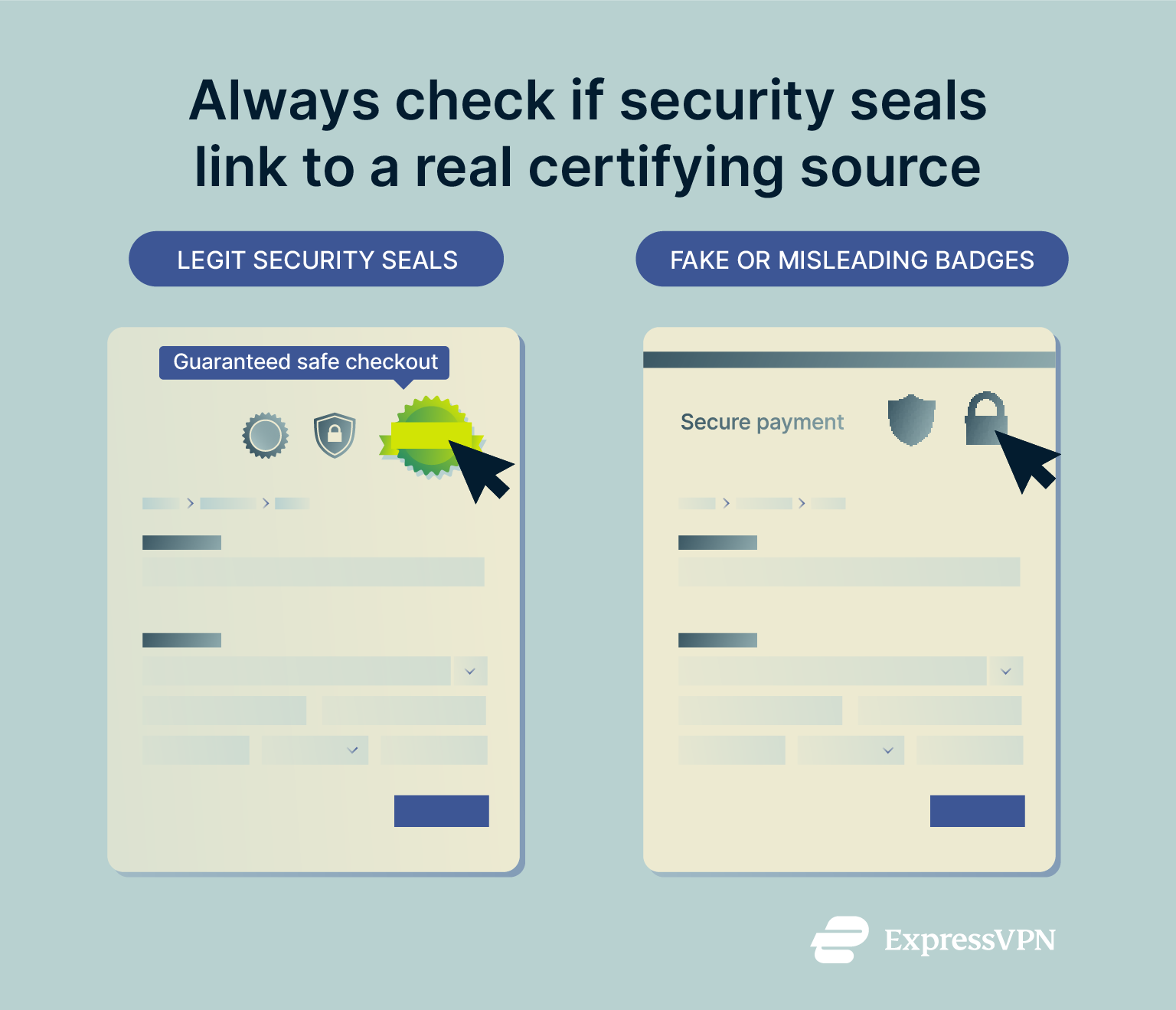Illustration showing importance of checking for website privacy terms before sharing data.