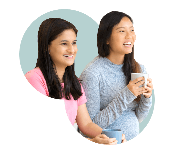 Employees chatting over coffee