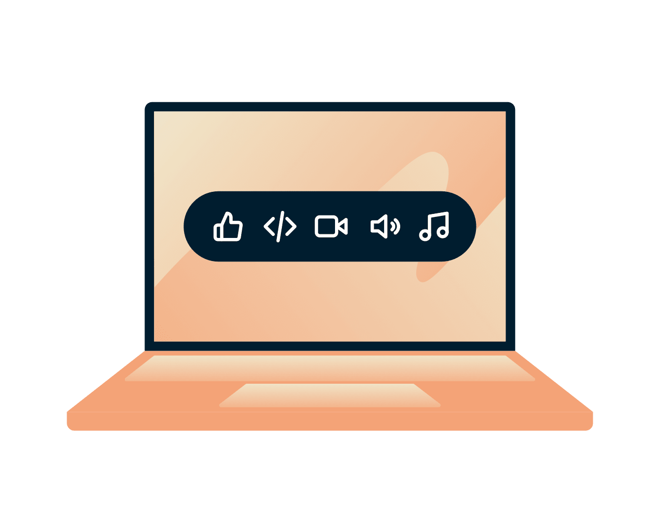 เพลิดเพลินกับเนื้อหาที่คุณต้องการ: ผู้ชายกำลังสตรีมทีวีและเพลงบนแล็ปท็อป