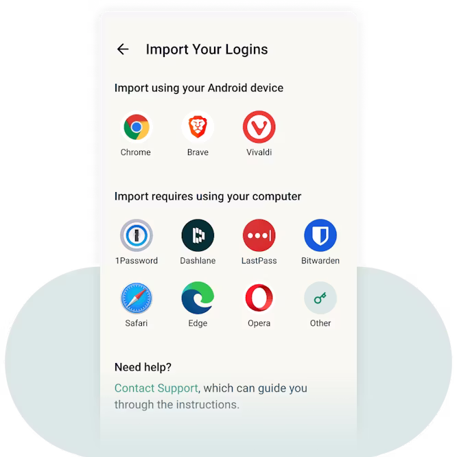 Importation des identifiants de connexion dans ExpressVPN Keys.